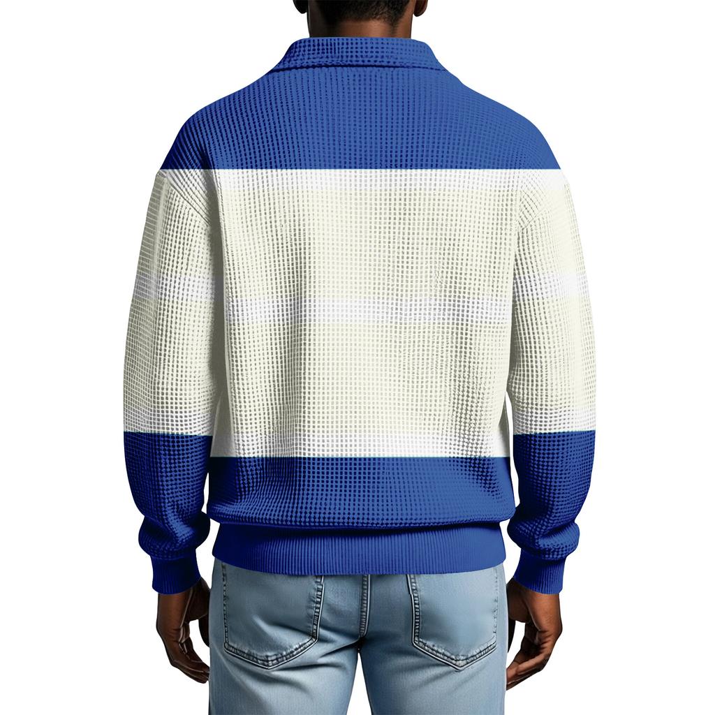 Męska koszula codzienna o luźnym kroju, zapinana na guziki, z kołnierzykiem i długim rękawem