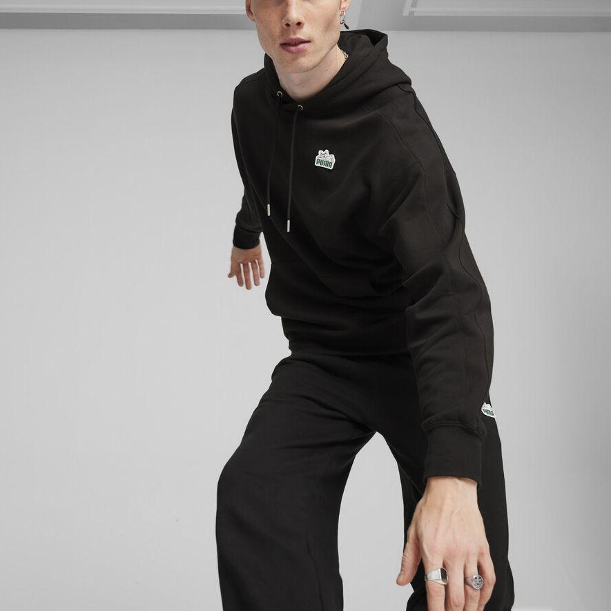 Puma Solid Color Casual Loose Pullover Hoodie Men Hoodies Black 625036-01