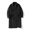 Abrigo de Pana Grueso Holgado para Hombre Talla Grande Otoño e Invierno Abrigo Largo Medio y Largo para Hombre Abrigo de Rodilla Doble Botonadura para Hombre