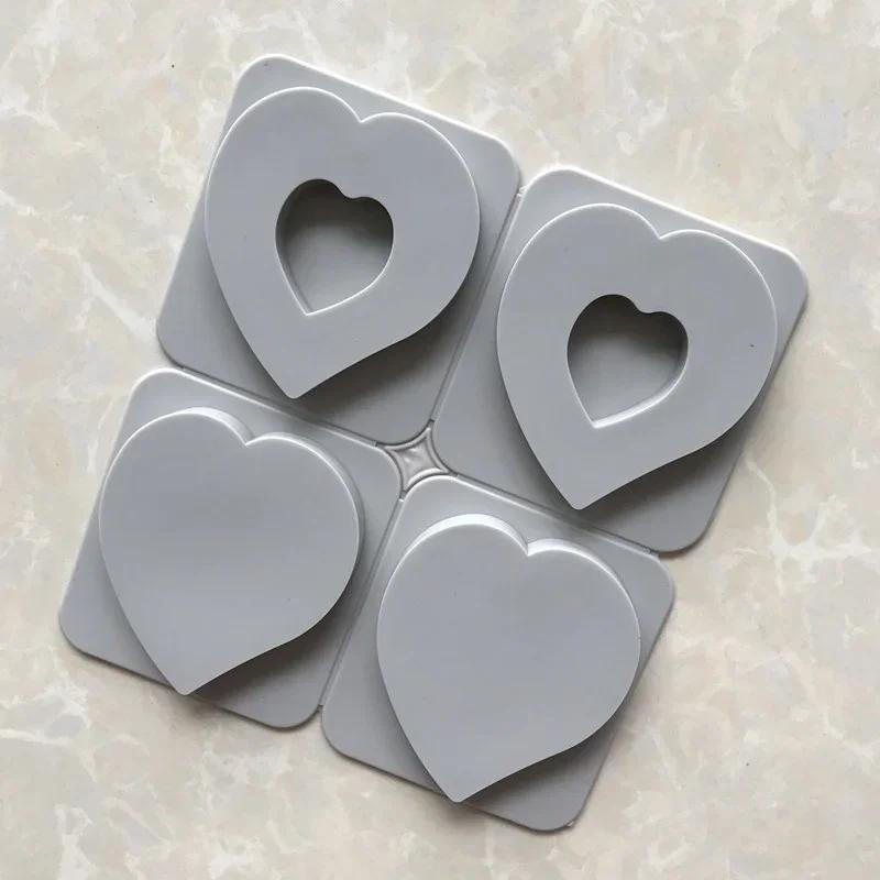 DIY Creative Handmade Silicone Mold Aromatherapy Plaster Soap DIY Cake Decoration 4 Sets Of 2 Hearts Can Be Divided Accessories