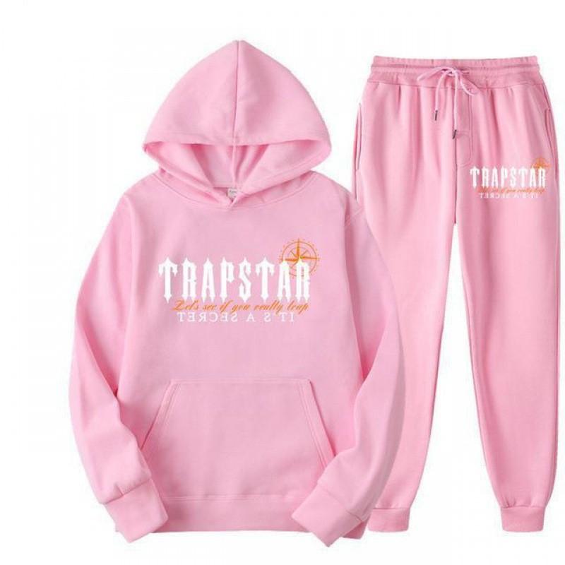 Men Women Hooded Fleece Tracksuit Set Long Sleeve Top Pant Casual Sportswear