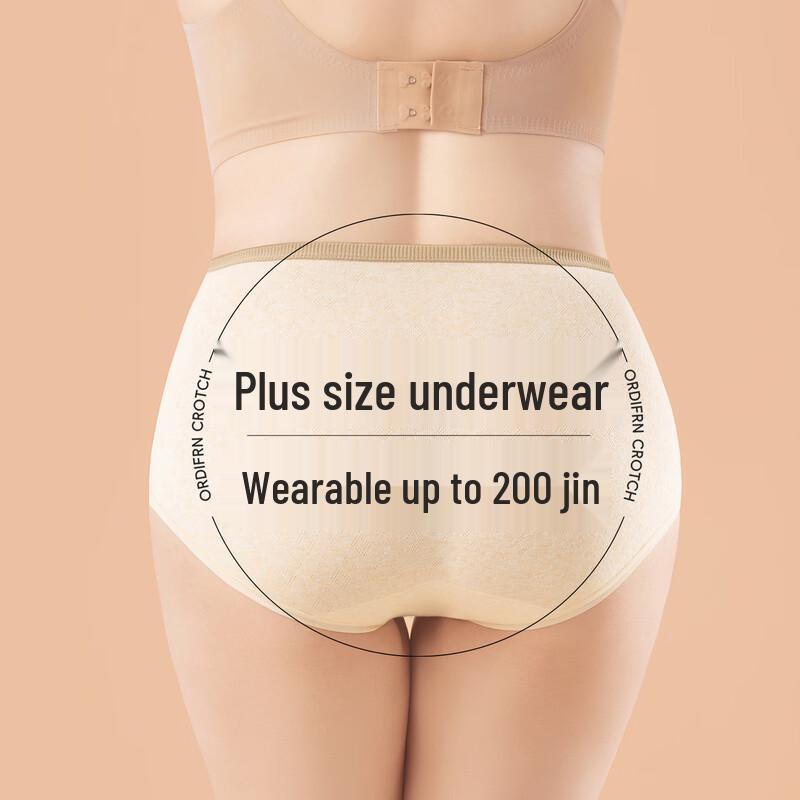 

FENTENGCARE Women s High-Waist Cotton Antibacterial Briefs (2-Pack) M