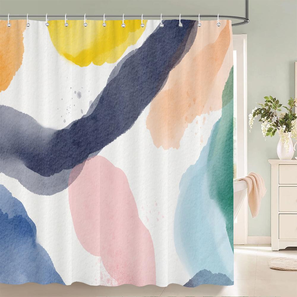 

Marble Ripple Shower Curtain Abstract Striped Waterproof Bath Curtain For Bathroom Home Decor Polyester Fabric Bathroom Curtain W60H190(CM)-1 Pcs