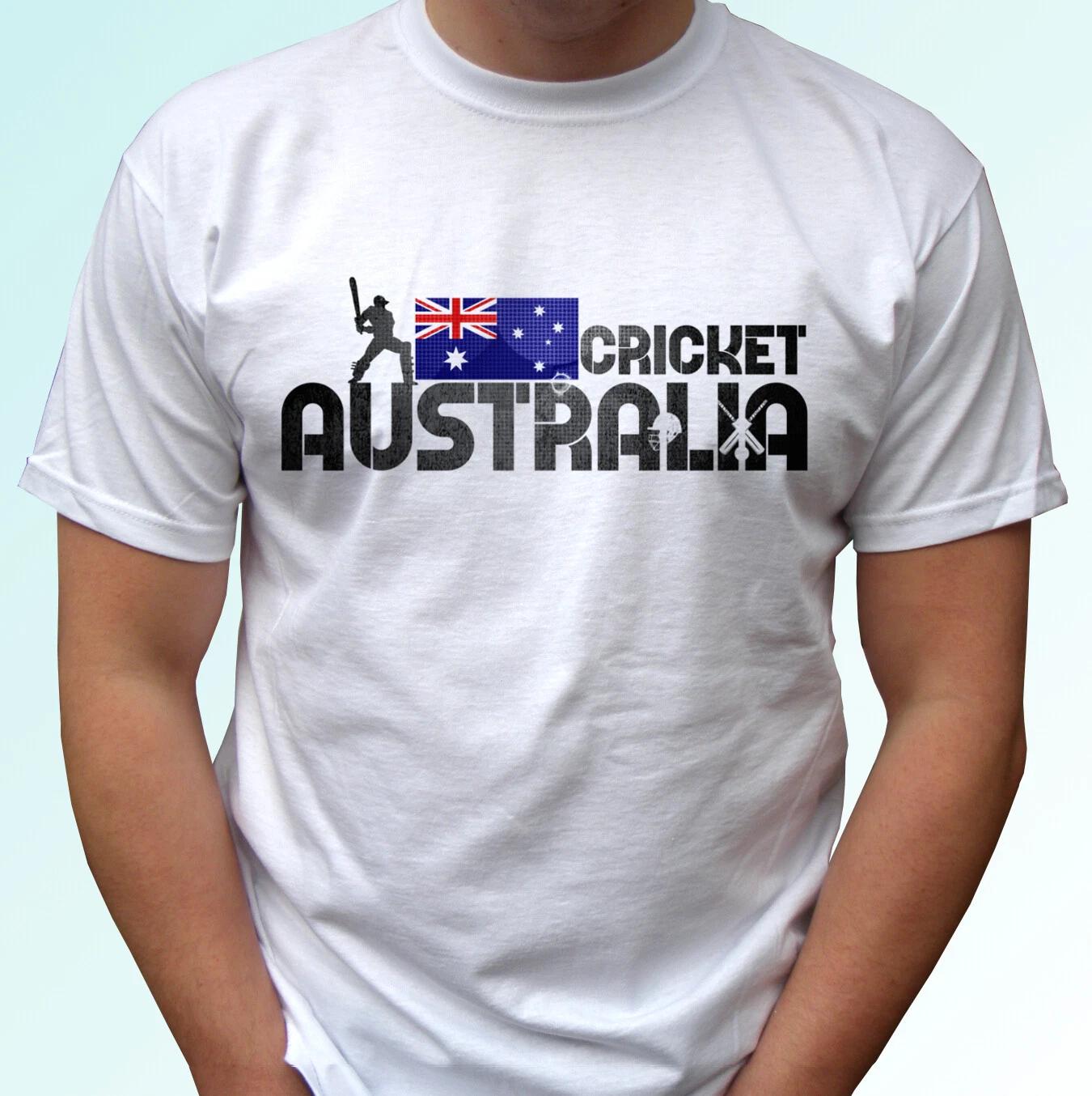 

Australia Cricket kids boys T-Shirt top flag white sport tee s s kids sizes 140