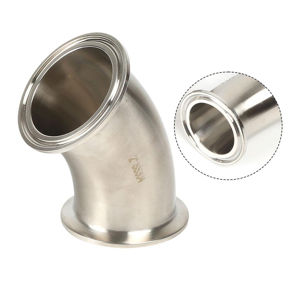 3A Sanitary 304 Stainless Steel Elbow Pipe Fitting 45 Degree Clamp Type for Secure and Resistant Pipe Connections