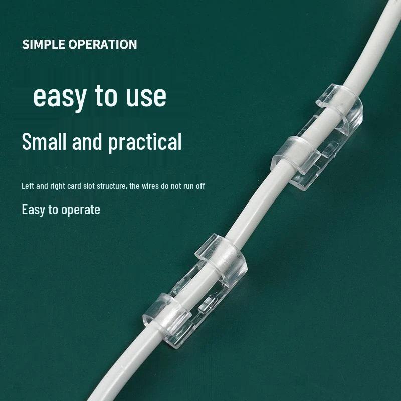 Self-Adhesive Cable Organizer: Punch-Free Wire Storage & Management Solution for Data and Network Cables