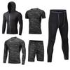 Men's 5-Piece Quick-Dry Sports & Fitness Set: Gym, Running, Basketball - All Seasons