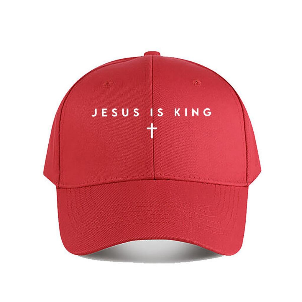 Jesus Is King Cross Christian Baseball Cap Fashion Unisex Sunhat Womens Outdoor Sports