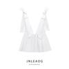 Jnleaog Spring New Arrival Women's Clothing Fashion Style French Fashion In Stock Drawstring Bowknot Decoration Poplin Tops