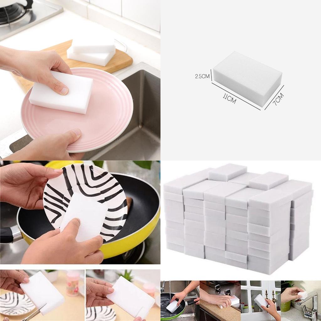 Versatile And Durable 10pcs Magic Sponge Eraser Melamine Multi-functional Foam Cleaner
