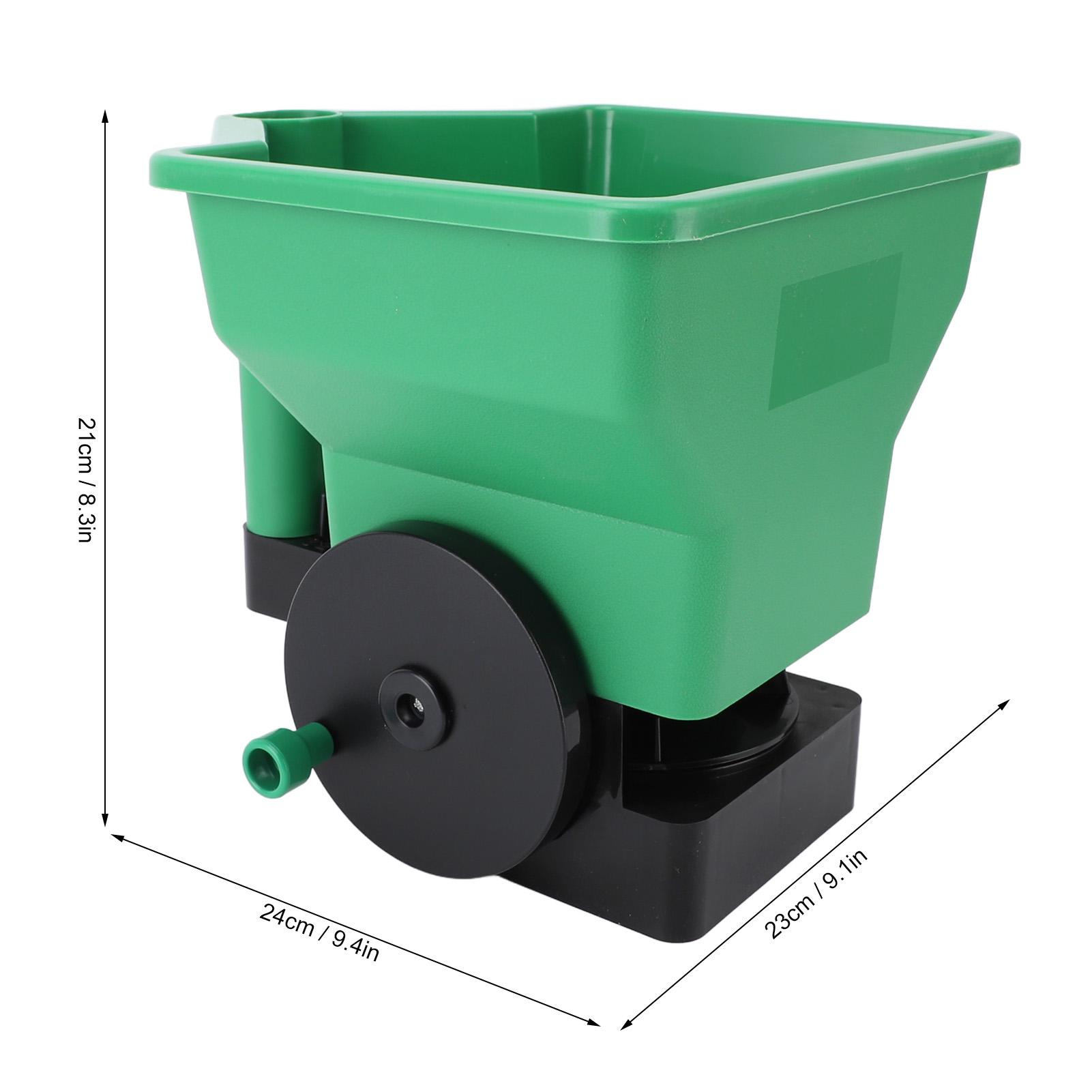 

Ручной разбрасыватель 3 л ручной небольшой трудосберегающий легкий ручной разбрасыватель для газона и сада для удобрения соли зелёный