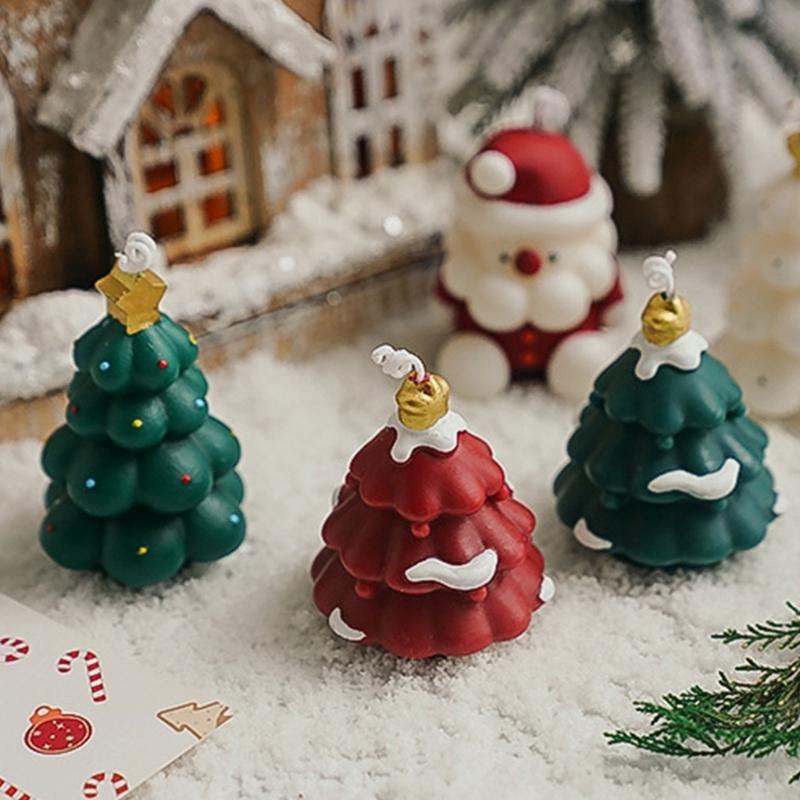 Handmade Christmas Tree Candle With Refined Paraffin And Bean Wax Blend Fragrant Candle