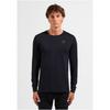 Odlo Men's BL TOP Crew Neck Long Sleeve Merino 200 Shirt, Black, M