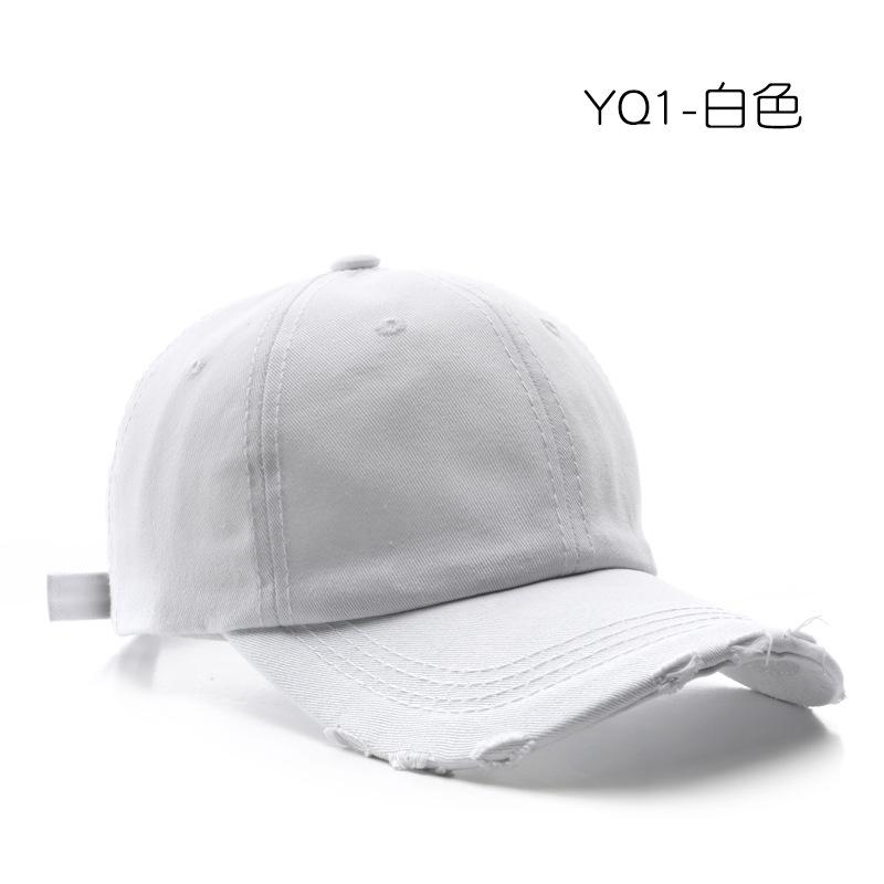 

Autumn and winter tie-dye washed solid color light board baseball cap outdoor travel sunscreen sunshade warm duck белый