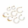 Exqusite Elegant C-Shaped Pearl Beaded Earrings Light Luxury Stainless Steel Stud Earrings  For Women Daily Wearing Gifts
