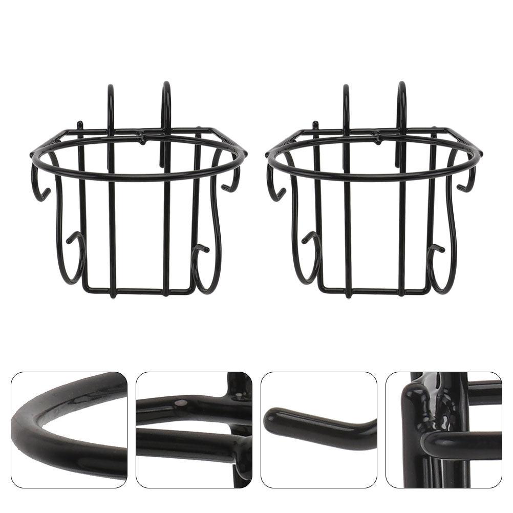 2Pcs Iron Hanging Flowerpot Rack for Orchids Bonsai Balcony Garden Yard Decor Sturdy Rustproof Planter Hanging Bracket
