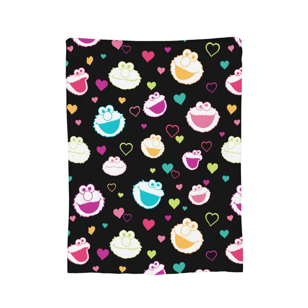 Sesamed Sweet Streets Cookies Monsters Fashion Blanket Coral Fleece Plush Winter Thin Throw Fashion Blanket for Home Outdoor Bedding Throws