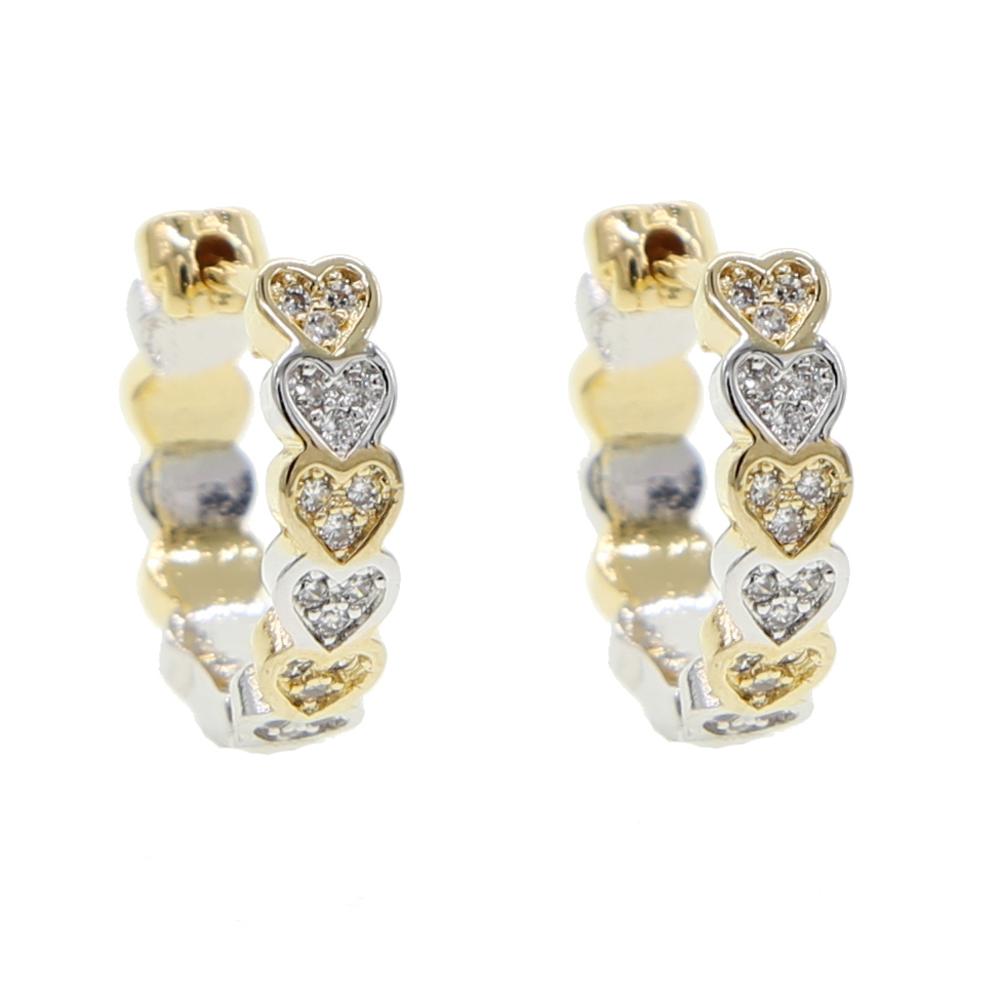 Gold Silver Plated Circle Hoop Earring Heart Hoop 2023 New Design Small Hoop Earrings