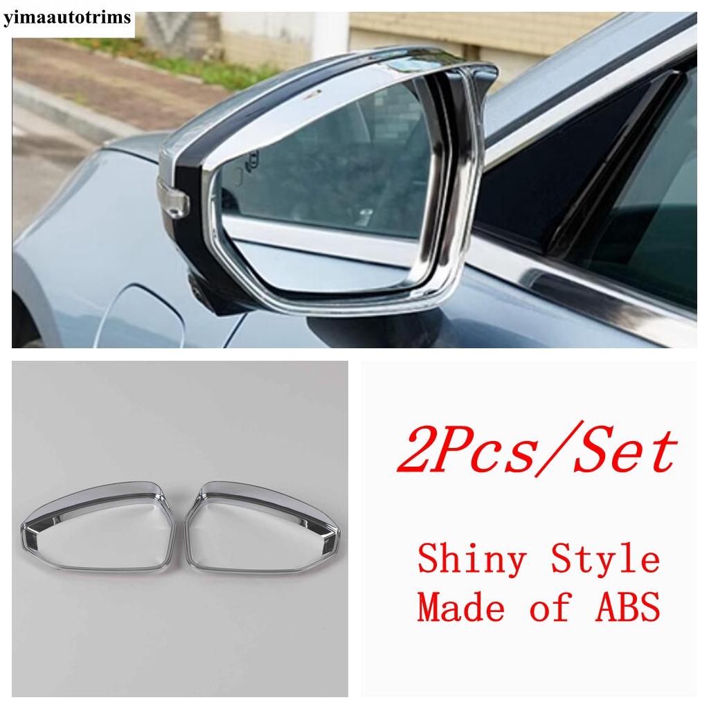 

Car Rearview Mirror Rain Eyebrow Decoration Cover Trim For Geely Zeekr 001 - Chrome Black Accessories Exterior Styling Shiny Style