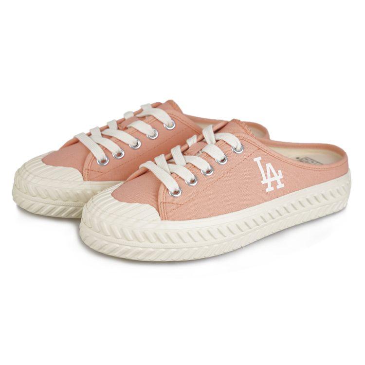 MLB Playball Mule Mules Slip Resistant Abrasion Resistant Low top Canvas Shoes Unisex Cherry Blossom Pink 32SHS1111-07P