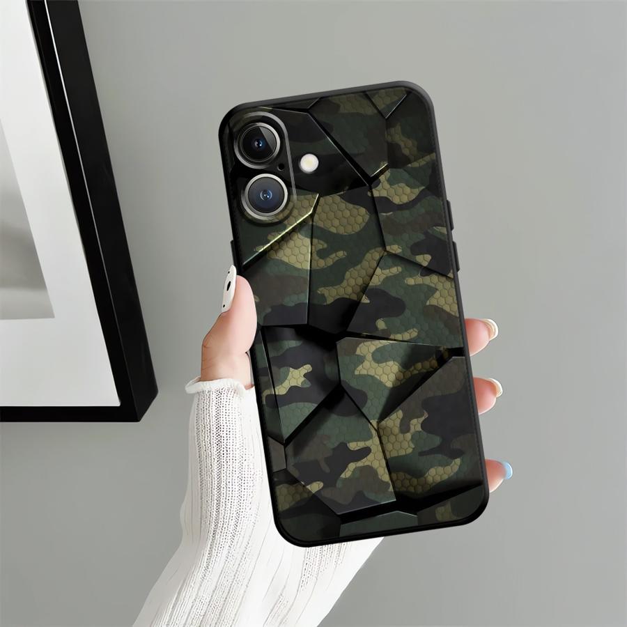 

Camouflage Pattern Soft Back Phone Cover Case for iPhone 11 15 Plus 17 16 Pro Max 12 SE 13 Mini 14 17Air X XS XR 7 8 iPhone 12 mini