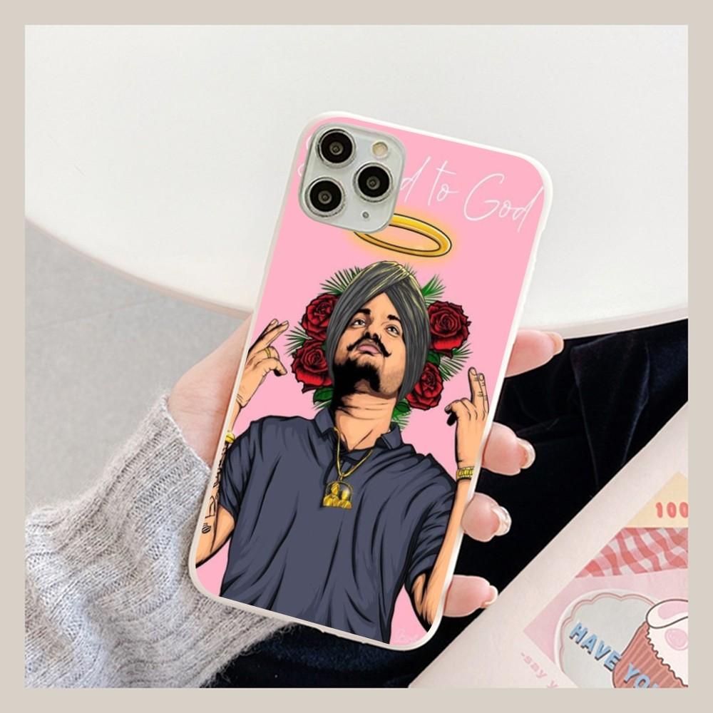 Singer Sidhu Moose Wala Phone Case For IPhone 14 11 12 13 Mini Pro Xs Max 8 7 6 6S Plus X XR Solid Candy Color Case