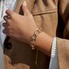 Yori Gold Silver Two Tone Multi Ring Chain Bracelet Water Resistant Texture Fashion Daily Premium Jewelry Wholesale