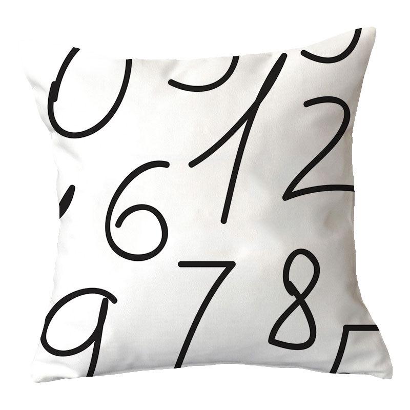 Simple New Blue Geometric Plush Pillowcase Home Fabric Sofa Pillow Cushion Cover