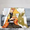 Kimetsu No Yaiba Blanket Cover Shinobu Kocho Fleece Throw Blanket Summer Air Conditioning Decoration Ultra-Soft Warm Bedspread