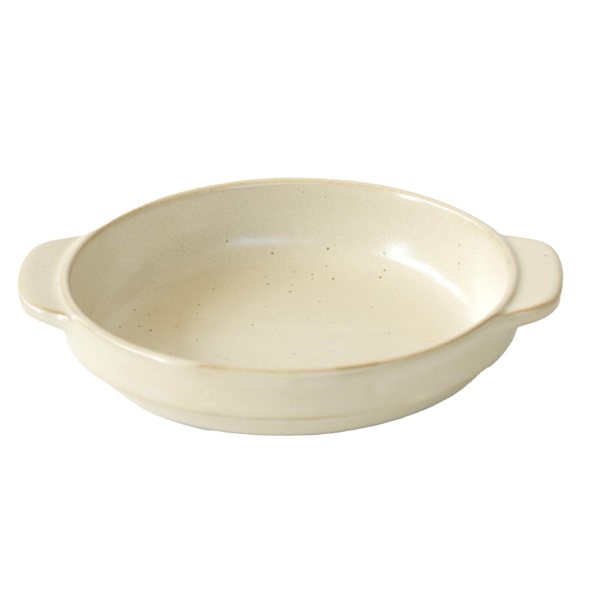Santo Banko Ware Gratin Dish, Single Serving, 400ml Capacity, Heat-Resistant Ceramic, Oven-Safe, Direct Flame Safe, Microwave Safe, Dishwasher Safe, S