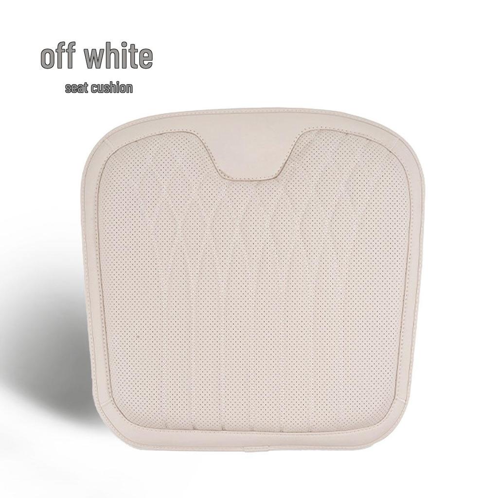 Poduszka lędźwiowa do samochodu ze skóry nappa - Uniwersalna poduszka na siedzenie z pianki memory na wszystkie pory roku