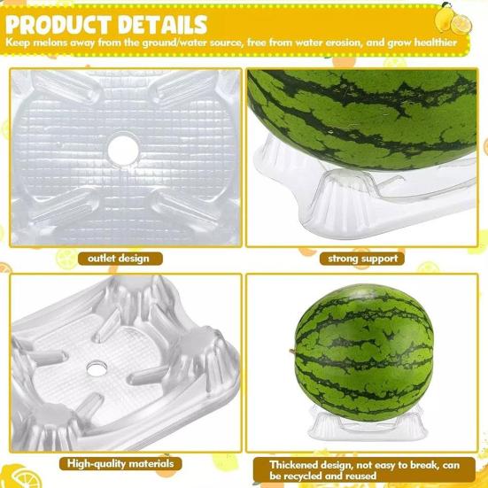 20 Pcs Melon Cradle Stackable Fruit Support Reusable Watermelon Stand Fruit Cradle Prevent Ground Rot for Cantaloupe Strawberry