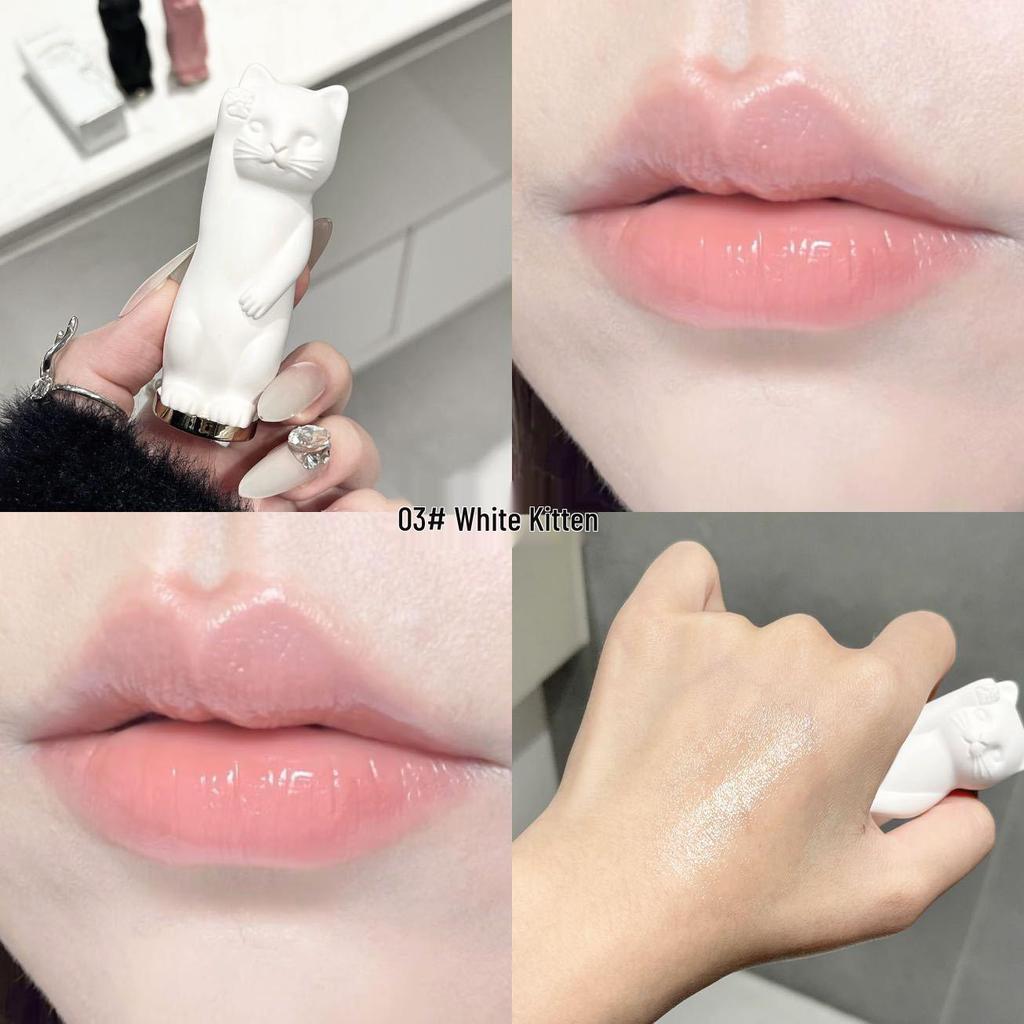 kekemood Lucky Cat Long-Lasting Moisturizing Lipstick - Mirror Finish, Hydrating, Plumps Lips, Reduces Lip Lines, Student-Friendly