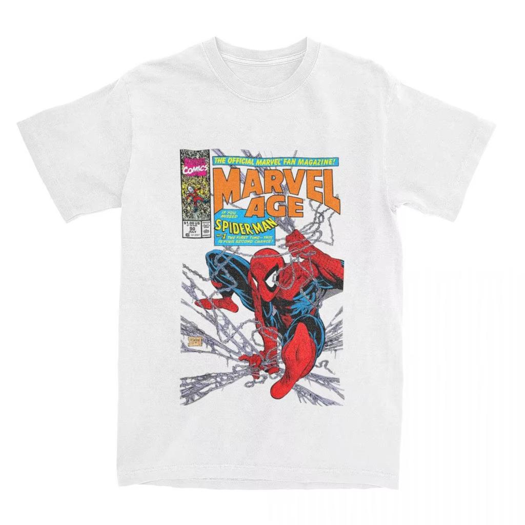 Spider-Man Men Summer T-Shirt Clothing Casual Short Sleeve Y2k Top Cotton T-Shirt Crew Neck Top Printed Comfortable
