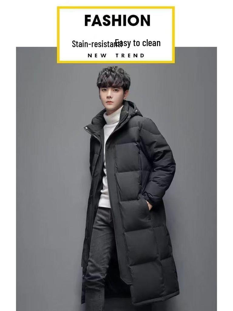 Unisex Superlanger Baumwollgepolsterter Wintermantel für Kunstakademie-Prüfungen