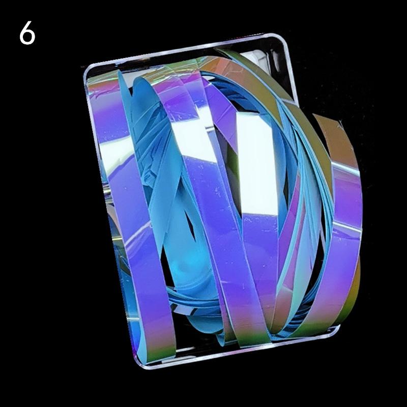 20Pcs Candy Color Aurora Cellophane Strip Colorful Nail Stickers Nail Art Decoration with Box