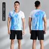 Short Sleeve Badminton Shirts Set Breathable Sports Training Jersey Men Women Table Tennis
