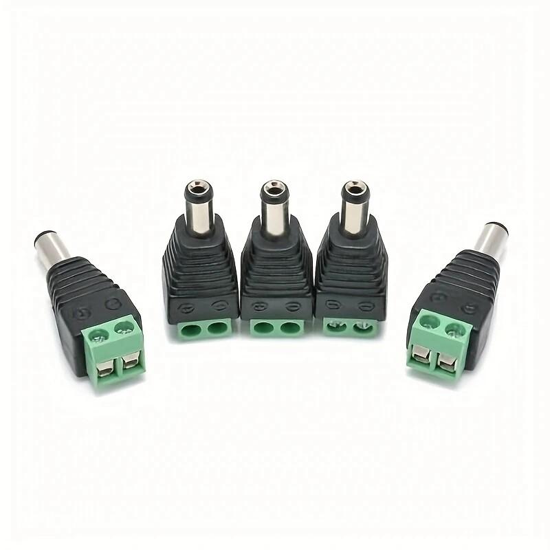 5pairs 12V DC Power Connector Plug Jack Male Female Socket Barrel 2.1mm x 5.5mm Adapter Camera LED Strip Supply Terminal
