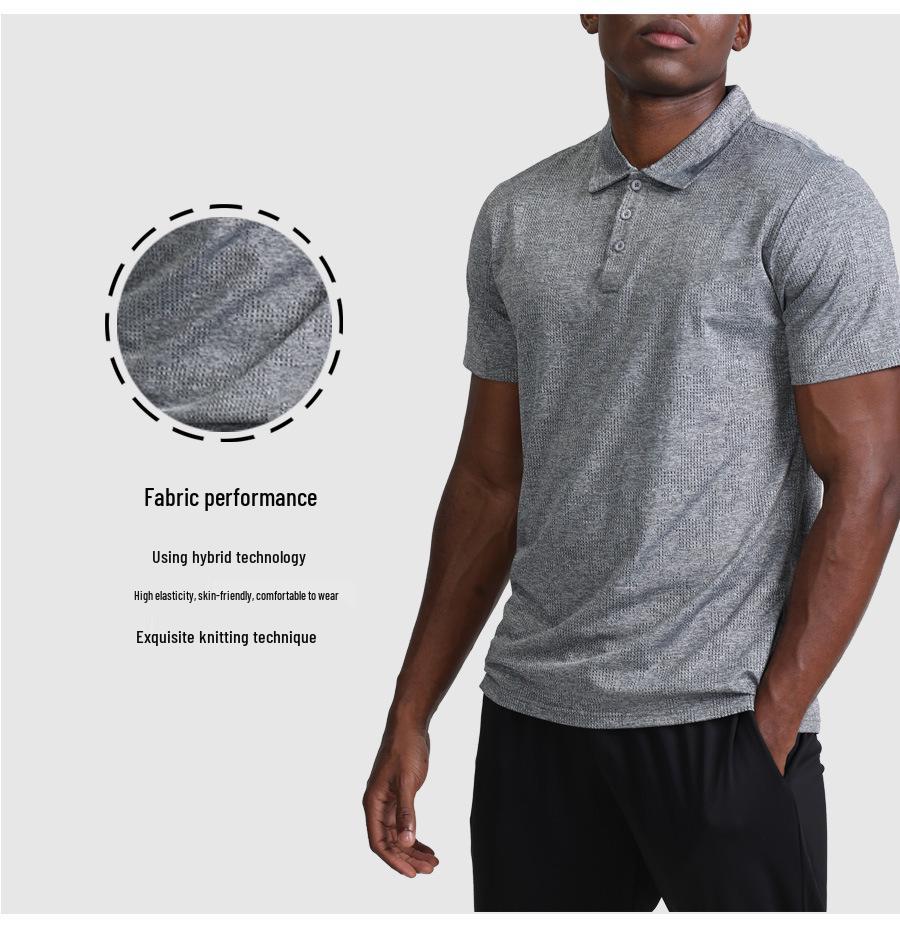 Men's Quick-Dry Breathable Polo Shirt for Summer Sports & Casual Wear