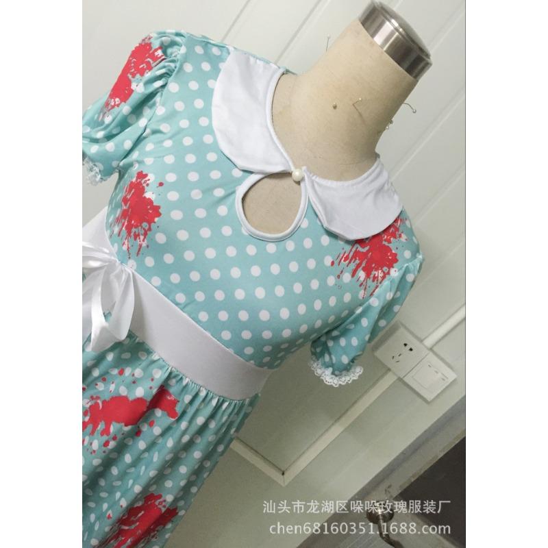New Halloween Zombie Blood Girl Doll Costume, Halloween Vampire Girl Polka Dot Costume Costume Costume