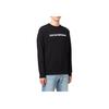 Emporio Armani Felpa Girocollo Manica Lunga con Stampa Lettere Uomo felpa Nera 3D1M70-1JHSZ-0057