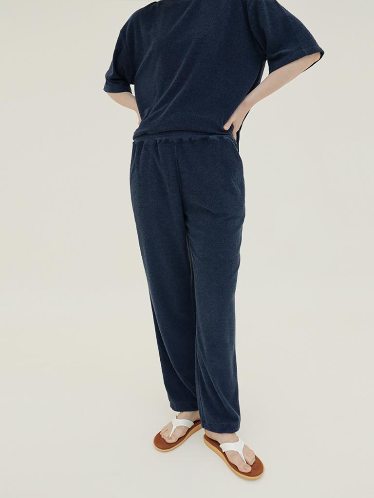 CHIQUITA Terry Pants Navy 250705Nv