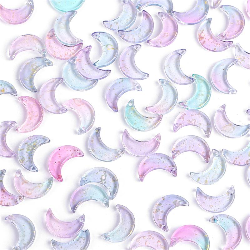 

DIY Glass Crescent Moon Pendant Hairpin & Earring Kit - Ancient Style Glazed Buyao Accessories