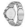 Citizen Eco-Drive Solar Chronograph Watch AT2561-81X Stainless Steel Link Strap Silver Green Men's