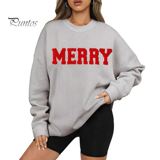 

Женская толстовка с круглым вырезом, средней длины, свободный топ с узором из монограмм, эластичные манжеты и подол, в стиле хип-хоп, для езды на работу и отдыха, пуловер S светло-серый