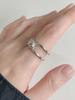 Sosoo 925 Silver Two Line Knot Ring