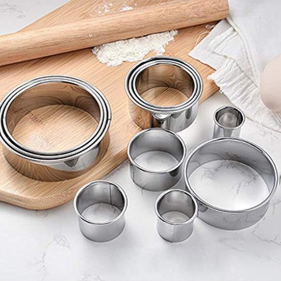 1 Set Cookie Cutter Stainless Steel Circle Biscuit Cutter Effortless Cookie Shaping Pastry Tool for Home