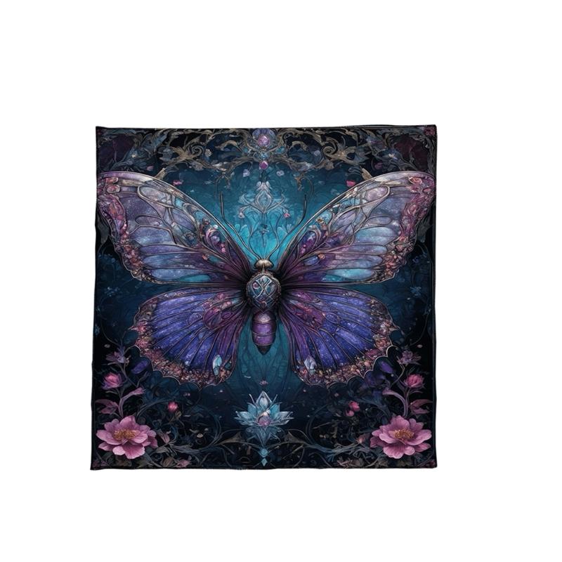 Butterfly Flower Tarots Tablecloth Divinations Card Table Cloth Tapestry Astrology Witchcrafts Deck Cloth Decoration