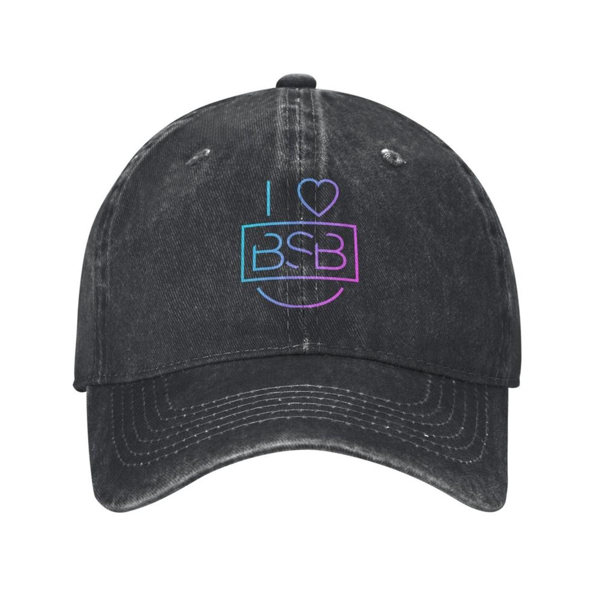 Backstreet Boys Bsb Logo Mit Herz Baseballkappe Vintage Abgenutzt Baumwolle Band Snapback Unisex Outdoor Sommer Weiche Kappen Mütze Adjustable gray