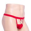 Hot Men's Hollowed-out Fart Thong Panties for Sale, Fun Perspective Hollowed-out Red Thong